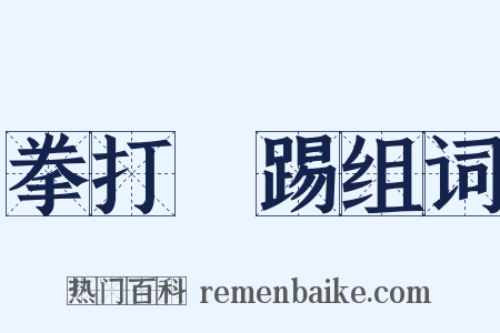 拳打腳踢组词是什么意思的图片